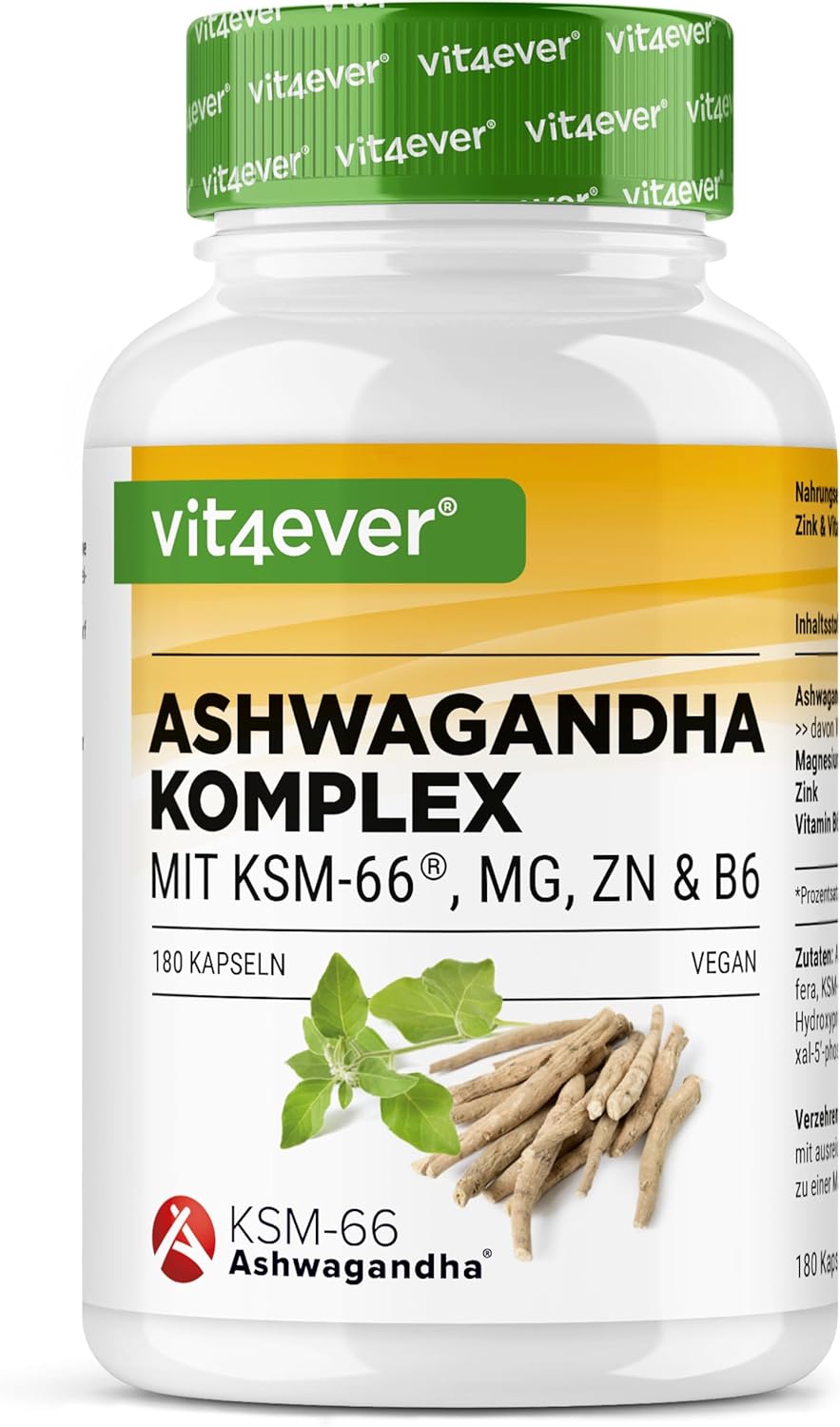 vit4ever Ashwagandha KSM-66 Complex – snažna formula s mineralima