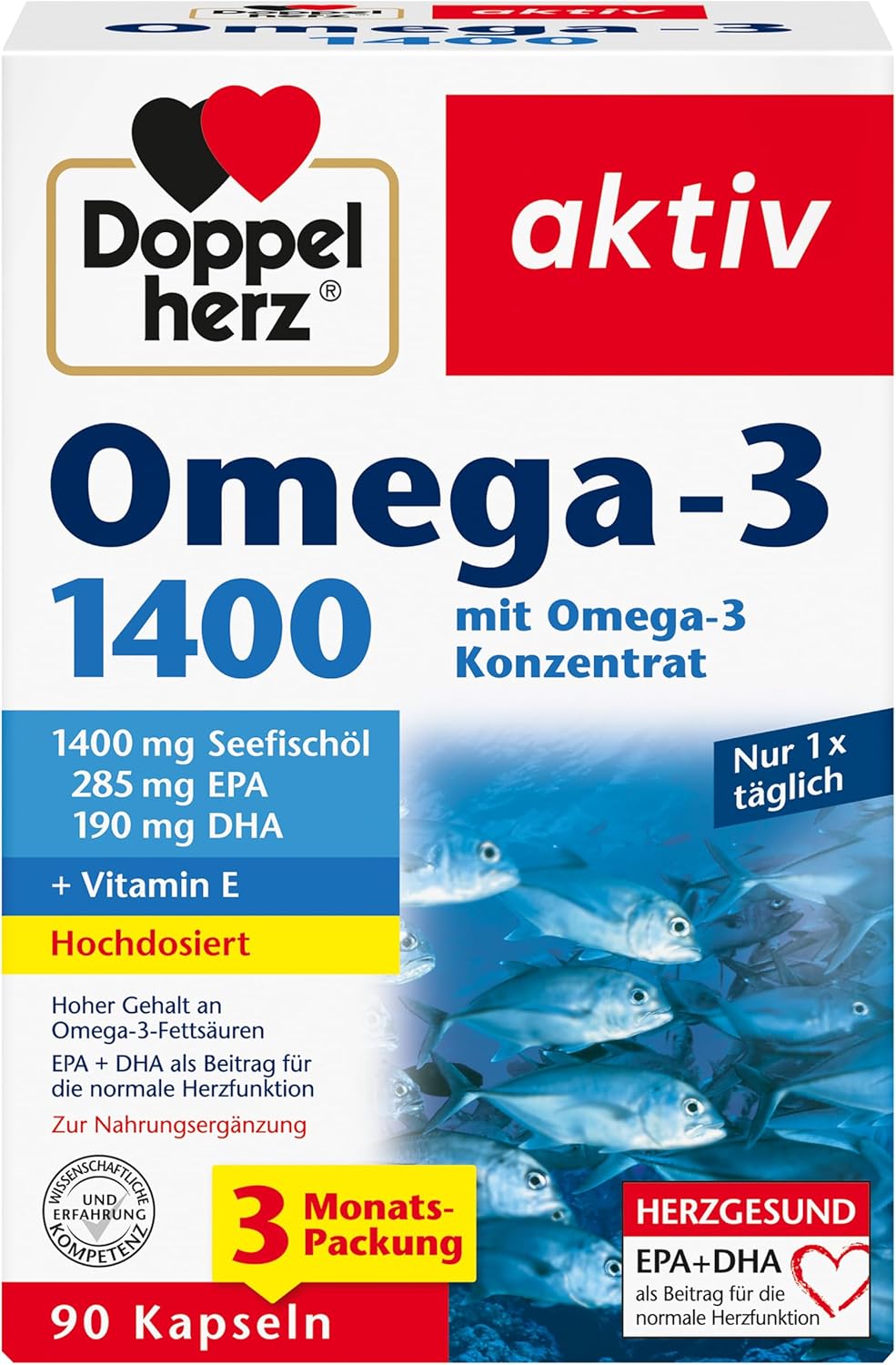Doppelherz Omega-3 1400 mg – visoka koncentracija omega 3 uz dodatak vitamina E