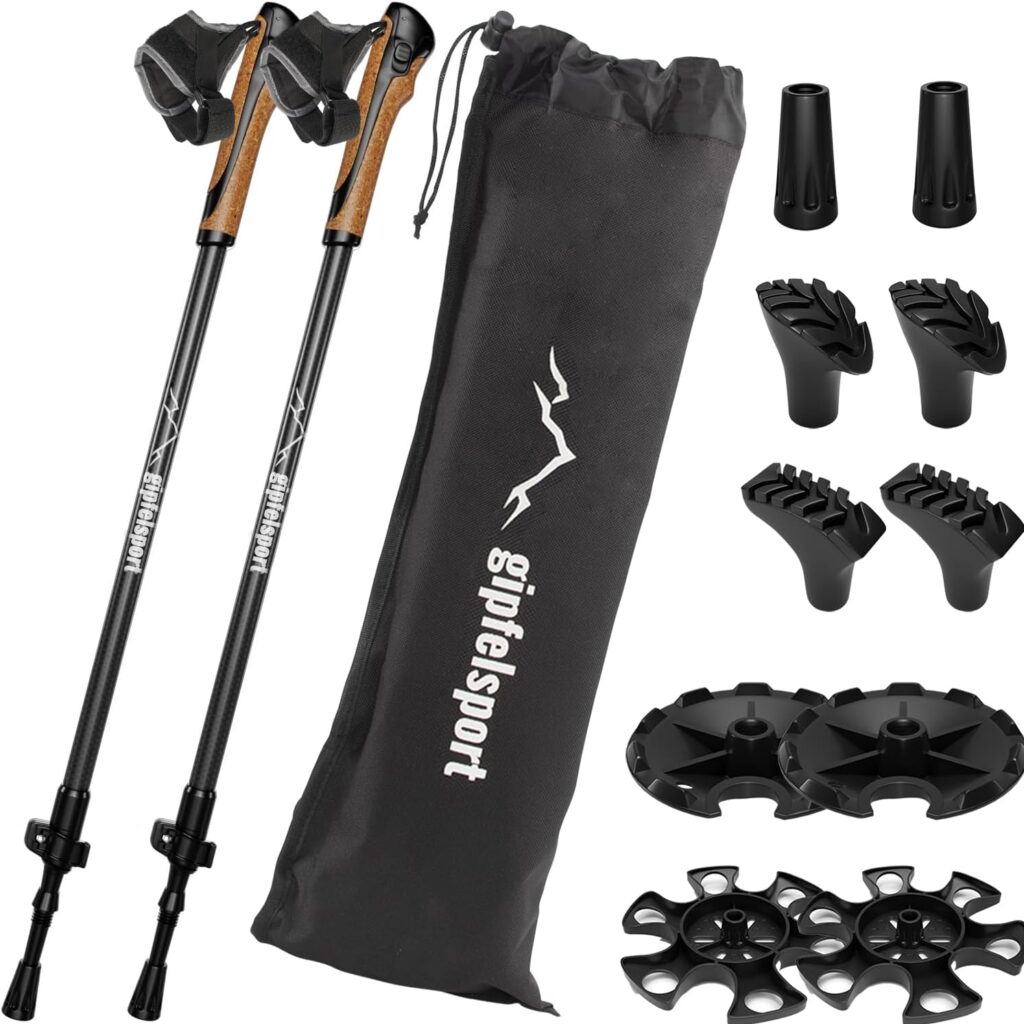 gipfelsport Nordic Walking Poles – podesivi aluminijski štapovi za muškarce, žene i početnike