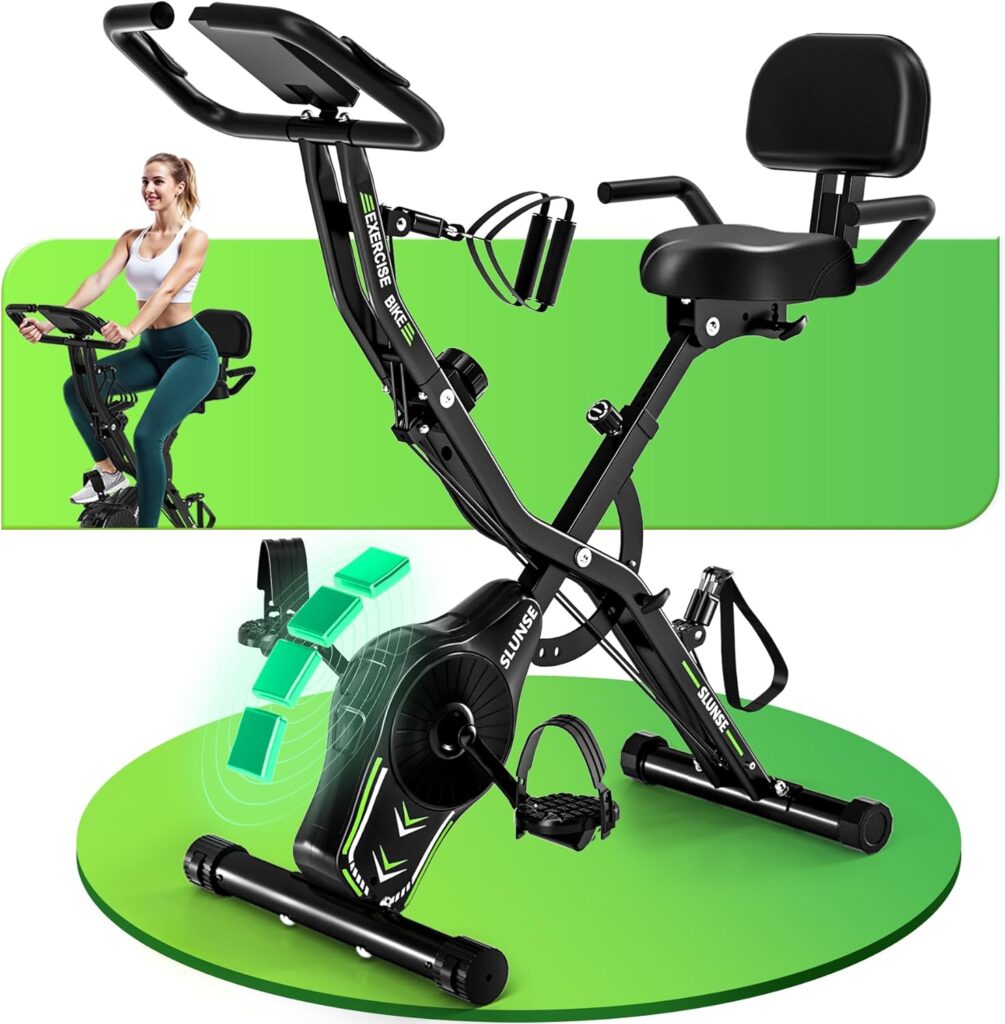 SLUNSE 5-in-1 Ergometer Heimtrainer – Višenamjenski sklopivi sobni bicikl s nosivošću do 160 kg