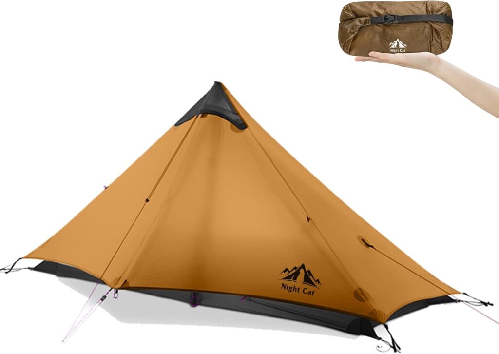 Night Cat ultralight šator za jednu osobu za trekking, biciklizam i minimalističko kampiranje