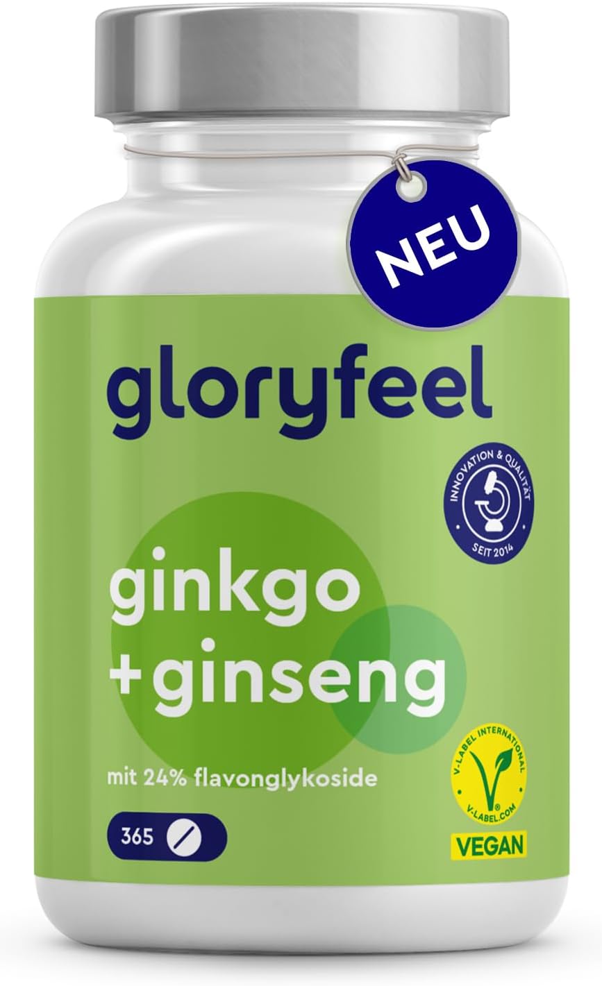 Ginkgo + Ginseng Tablets – 365 tableta za mentalnu izvedbu i životnu energiju