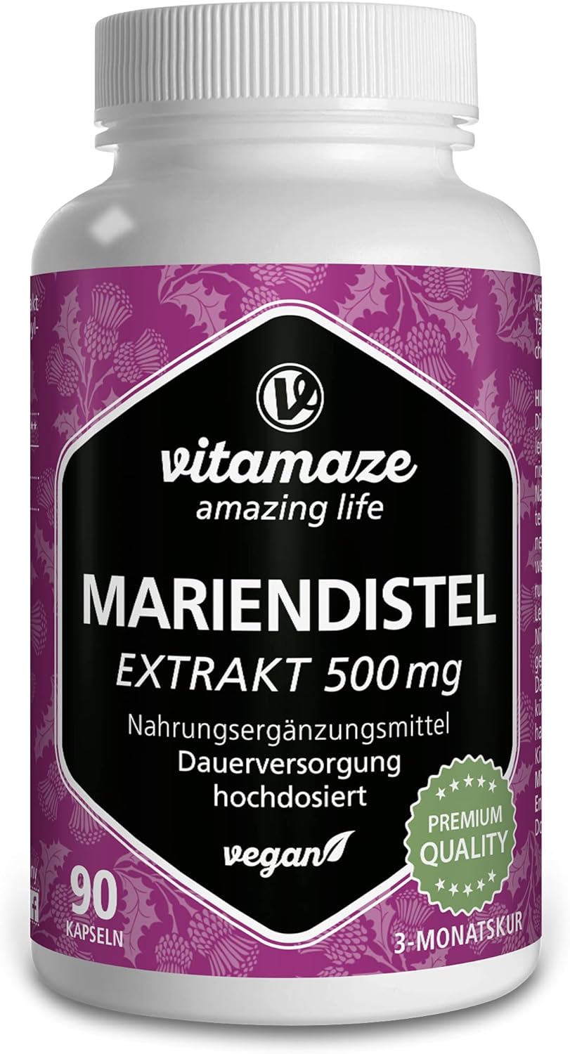 Milk Thistle Capsules High Dose Vitamaze – 500 mg ekstrakta, 80% silimarin, 3 mjeseca zalihe