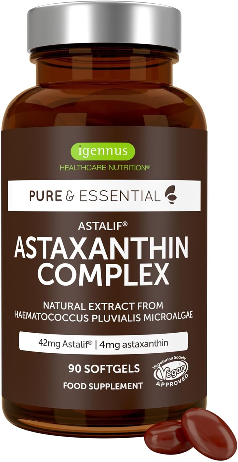 Pure & Essential Natural Astaxanthin Complex – cjelovita antioksidativna formula s luteinom i zeaksantinom
