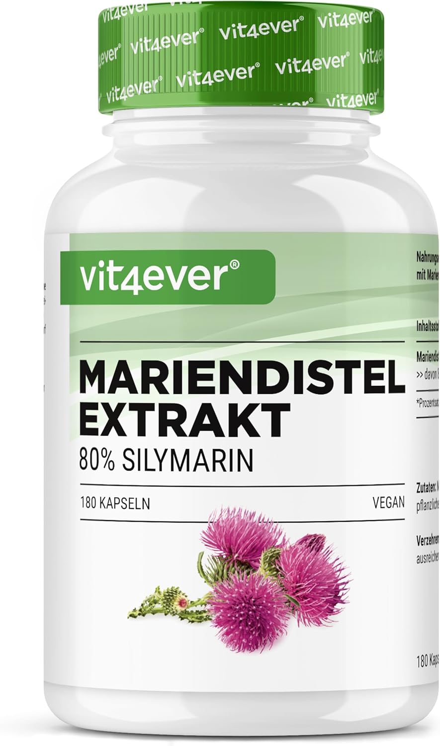 Vit4ever Milk Thistle Extract 500 – 500 mg čisti ekstrakt, 80% silimarin, bez aditiva