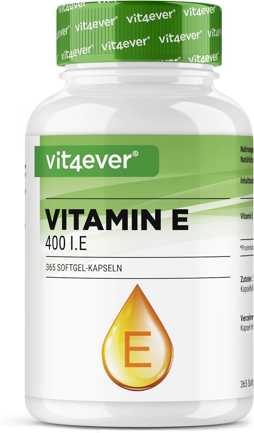 Vitamin E 400 IU Natural – 365 softgel kapsula iz suncokreta za cijelu godinu