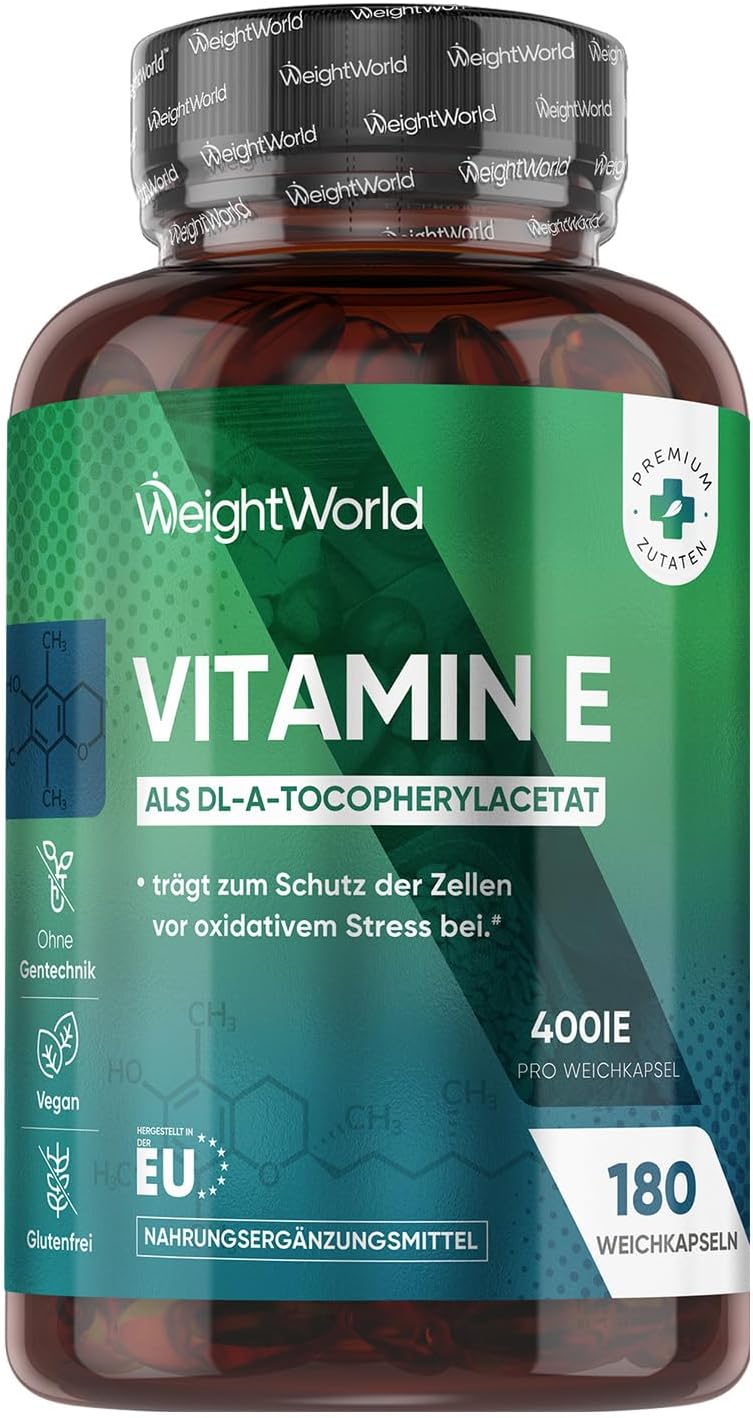 WeightWorld Vitamin E 400 IU – 180 softgel kapsula za 6 mjeseci zaštite